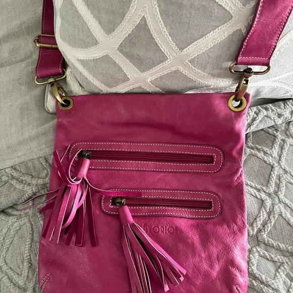 Avorlo italy Handbags - Great warm fushia crossbody bag with fringe